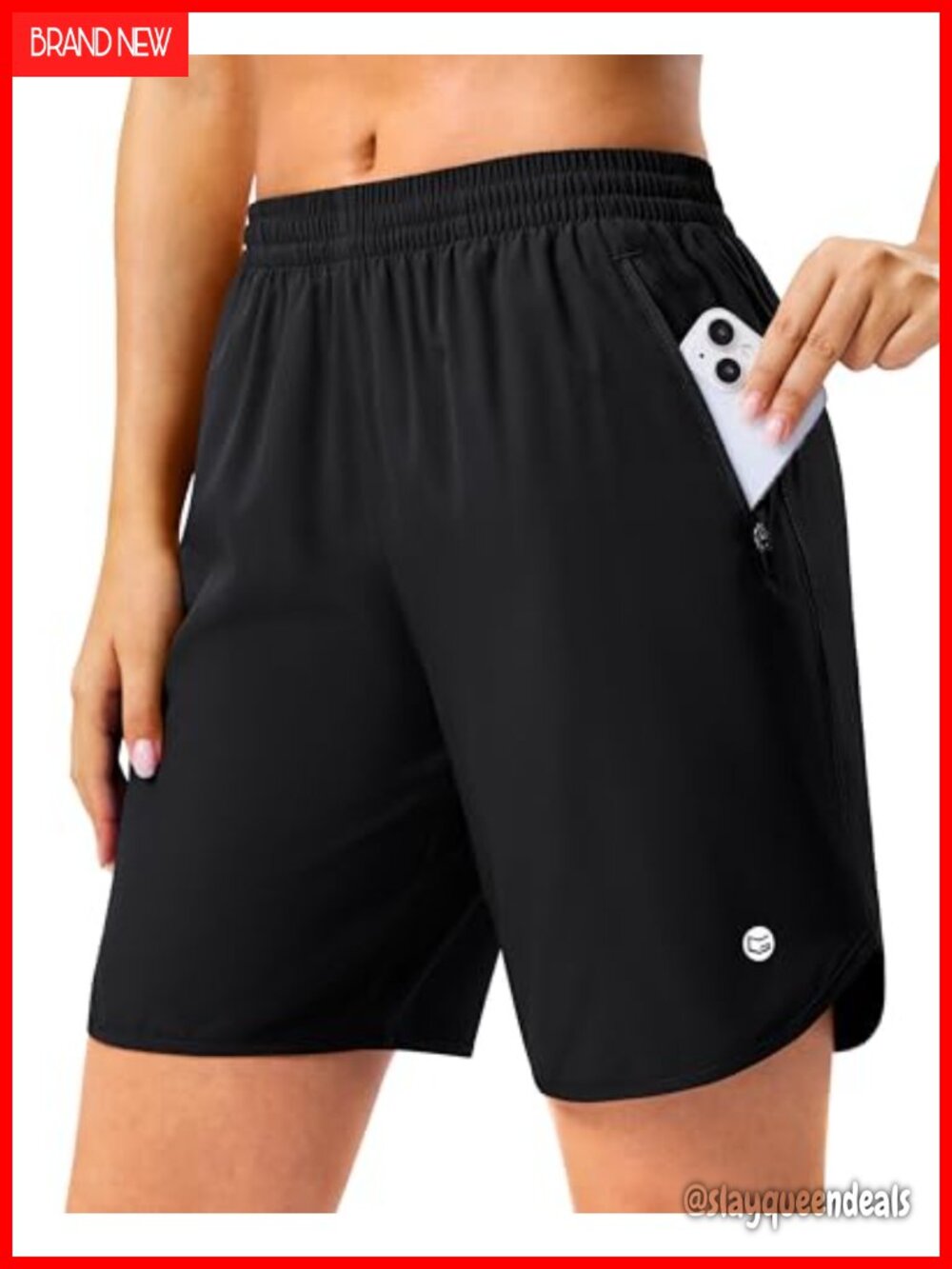Athletic Running Shorts with 2 Zipper Pockets & Built-in Liner